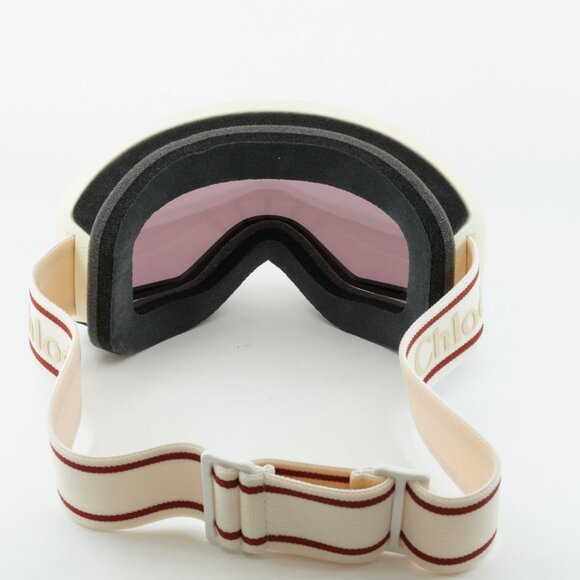 Chloe CH0072S 001 Ski Mask White Shield Frame, Violet Lenses - Picture 8 of 11